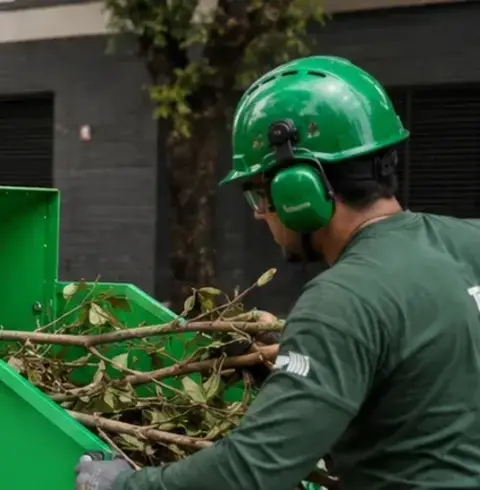 Material triturado pronto para transporte